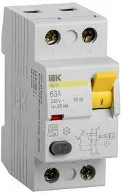 ВДТ1-63 (УЗО) 2п 63А 30mA IEK