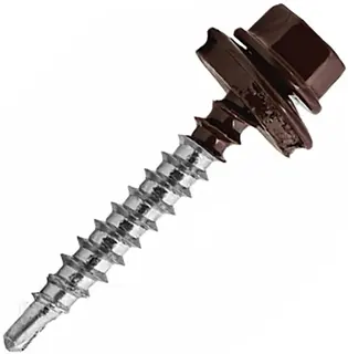 Саморез кровельный 5,5*25 RAL-8017 шоколад