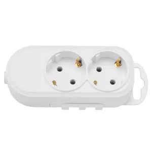 Колодка Bylectrica 2гн. 16А 250В с/з с суппортом