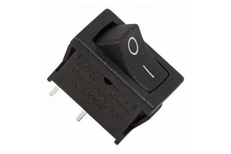 Выкл 1-клавишный прямоуг. micro 3А 2с ON-OFF черный