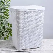 Корзина для белья 60л Violet белая