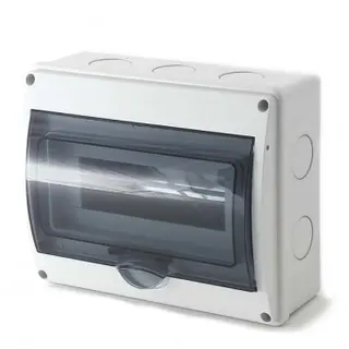Бокс ЩРН-10 IP65 250х200х107 с прозр.вертик.дверцей Тусо