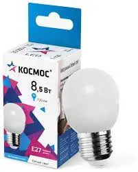 Лампа св/д Космос шар 8,5W Е27 720lm 3000К