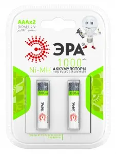 Аккумулятор Эра AAA/R03 1000mAh