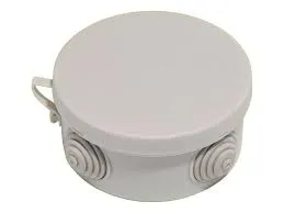Коробка круглая для ОП серая 85х40 IP54 4 ввода TDM