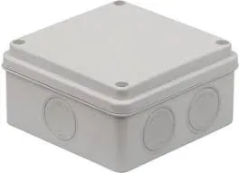 Коробка для ОП серая 100х100х55 IP65 7 вводов (мембрана) Тусо