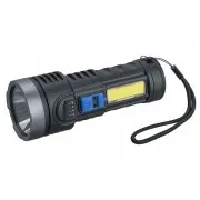 Фонарь Navigator NPT-CP28-ACCU, ручной, 1led 1W +1Cob 3W, пластик
