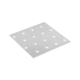 Пластина соединит перфорированная 80*80*2,0 цинк (50)
