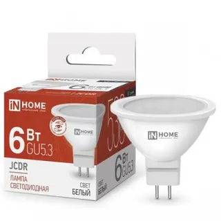 Лампа св/д in Home GU5,3 (MR16) 6W 4000К 525Lm