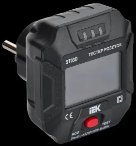 Тестер розеток цифровой ST03D IEK