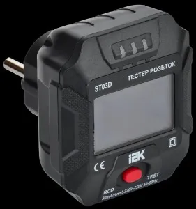 Тестер розеток цифровой ST03D IEK