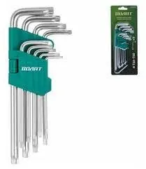Набор ключей TORX-профиль 9пр. Т10-Т50 дл.