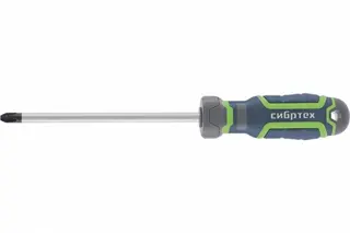 Отвертка Сибртех Ph2х150мм 3-х ком рукоятка