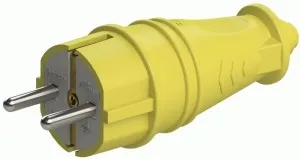 Вилка каучук NE-AD 16А IP41 с/з прямая желтая (Турция)