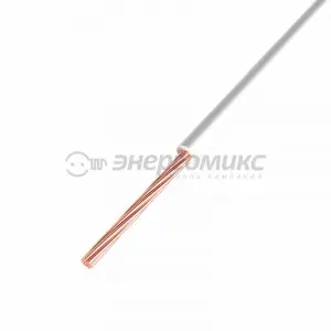 Провод ПГВА 1х1,0 (автотракторный) белый, Rexant