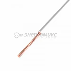 Провод ПГВА 1х1,0 (автотракторный) белый, Rexant