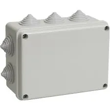 Коробка для ОП серая 190х140х70 IP55 10 вводов Greenel