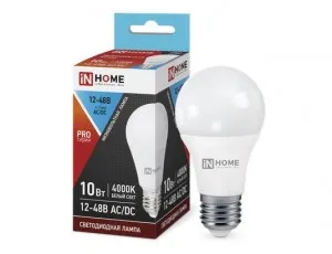 Лампа св/д inHome 12-48V 10W 900lm Е27 4000К А60
