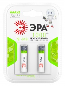 Аккумулятор Эра AAA/R03 1000mAh