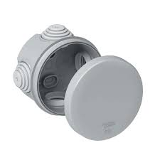 Коробка круглая для ОП серая 65х40 IP55 4 ввода HEGEL