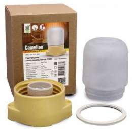Свет-к НБП-400 60W 125° IP54 стекло, бежевое основание. Camelion 1503