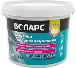 Мастика БОЛАРС гидроизол. полиакрил. 5кг
