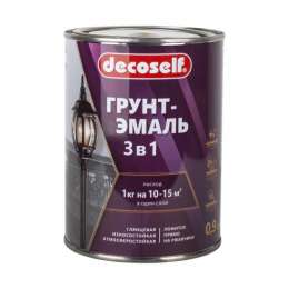 Грунт-эмаль 3в1 шоколадный 0,9кг ПУФАС