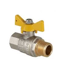 Кран газовый 3/4" нар/вн ручка-бабочка БАЗ ПОД "0"